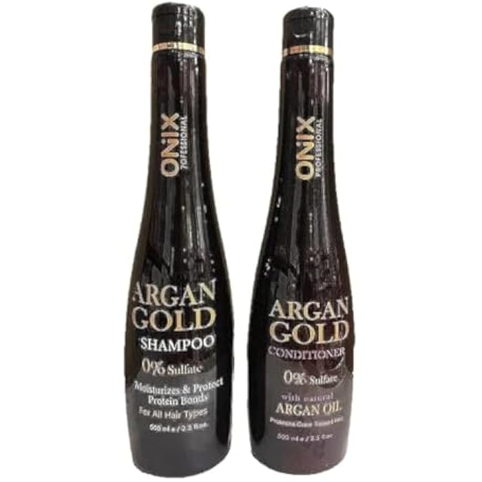 ONIX gold argan shampoo and conditioner 500ml each